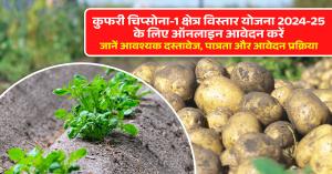 कुफरी चिप्सोना-1 क्षेत्र विस्तार योजना 2024-25 के लिए ऑनलाइन आवेदन करें, जानें आवश्यक दस्तावेज, पात्रता और आवेदन प्रक्रिया